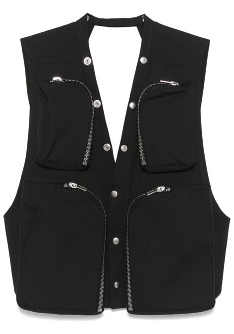 gilet cargo uomo nero RICK OWENS | RU01E5767 TE09